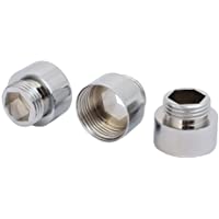 sourcing map 3Pcs Adaptador De Grifo De Cobre De 1-2 BSP Macho De Rosca Hembra De 3-4 BSP Conector